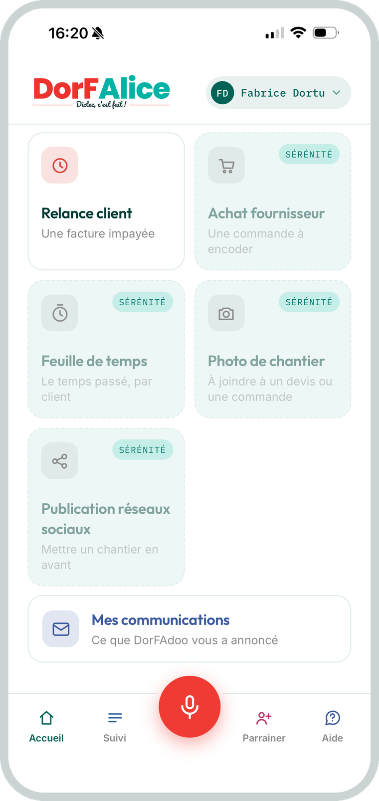 L'application DorFAlice, formule Sérénité